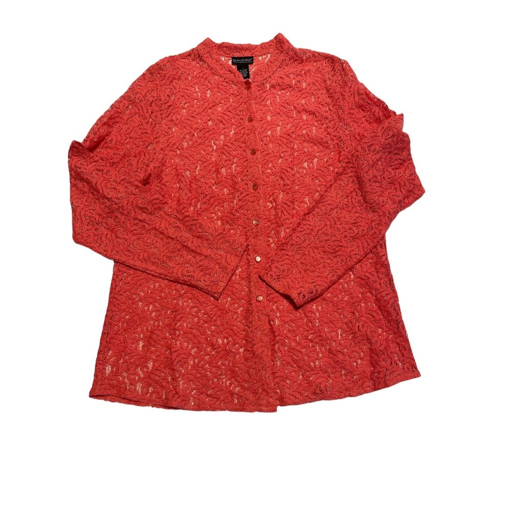 Womens Dialogue Sheer Long Sleeve Top Cover up Top Blouse